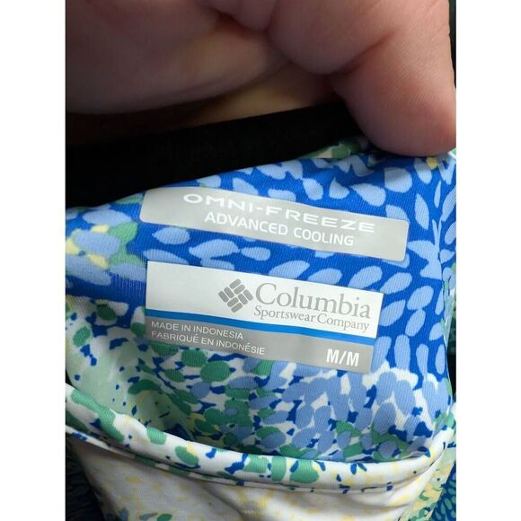 Columbia Omni-Freeze PFG Dress Blue Abstract Print Omni Freeze Spring Boat Size - Picture 4 of 6